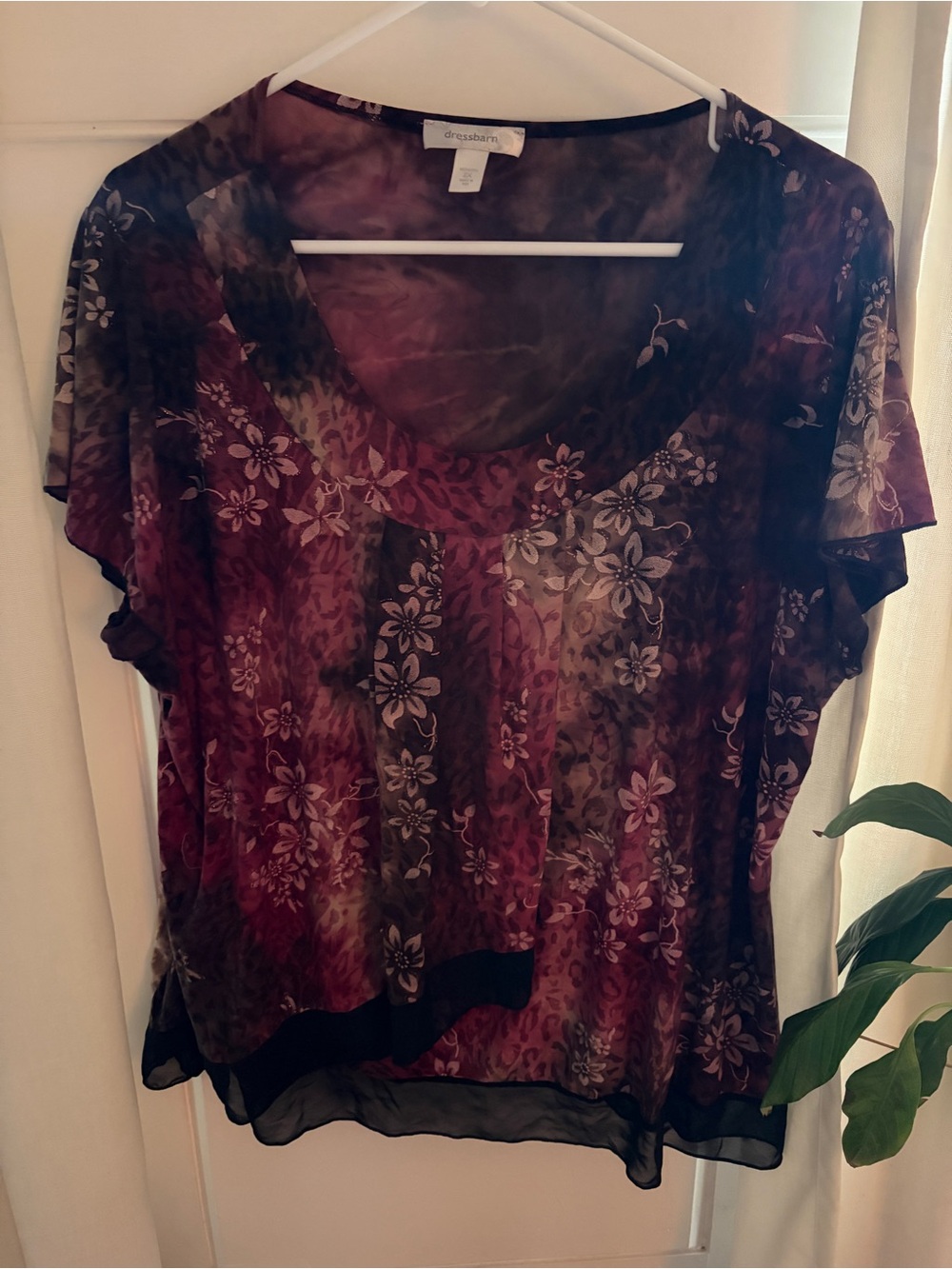 Dressbarn  Floral Womens Blouse Size 2X
